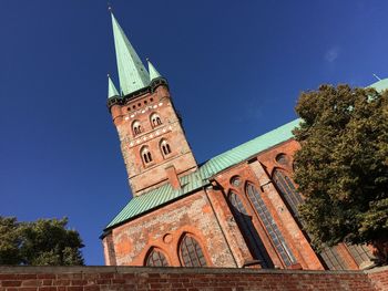 Low angle view of building against sky