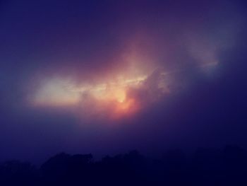 Scenic view of sky at night