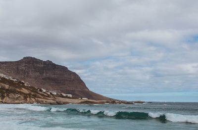 Scenic view of sea and cloudy sky