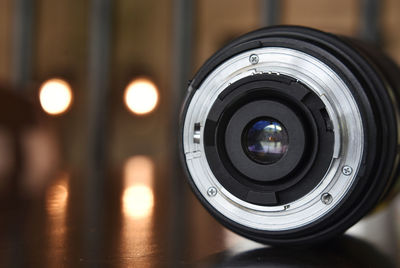 Close-up of camera