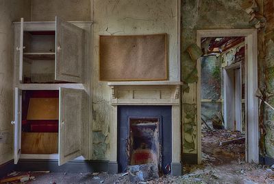 Interior of abandoned house