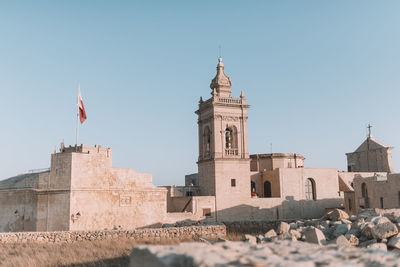 Historic building against blue sky