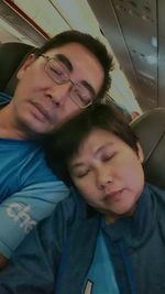 Close-up of baby boy sitting in car