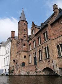 Low angle view of historic building against sky