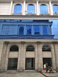 Low angle view of building in city