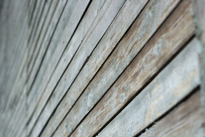 A wall of planks. painted board texture. old boardwalk in the street.