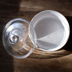 High angle view of drink on table