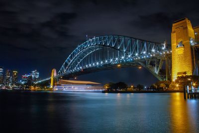 Illuminated city at night