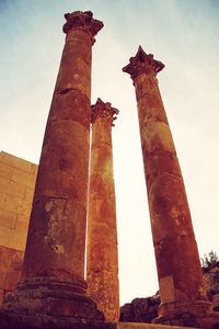 Low angle view of old ruins