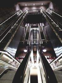 Low angle view of escalator at subway station