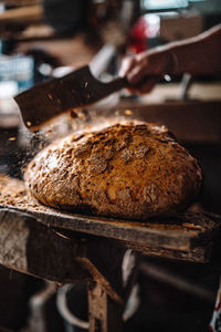 Close-up of bread in container