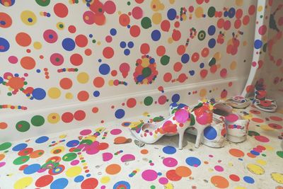 Close-up of multi colored wall