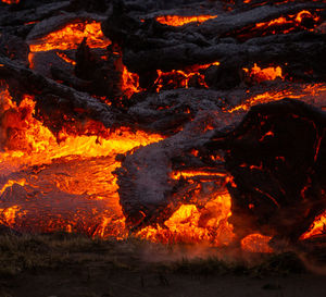 Full frame shot of bonfire