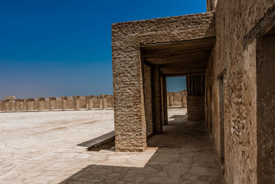 A courtyard of aqeer castle, a former outpost of ottoman empire on the arabian gulf