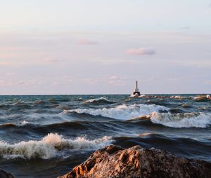 Scenic view of sea against sky