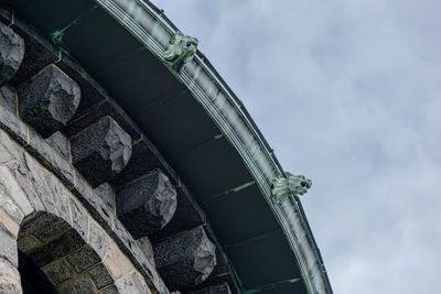 Low angle view of old building against sky