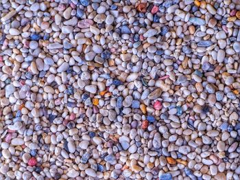 Full frame shot of pebbles at beach