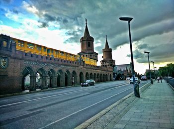 Building against cloudy sky
