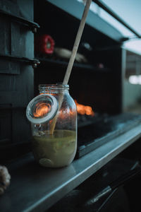 Close-up of drink in glass