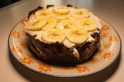 Close-up of dessert in plate
