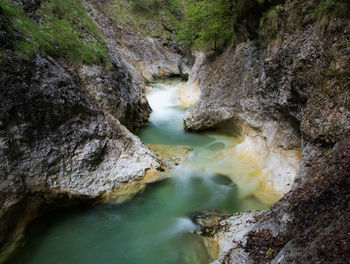 River flowing through rocks