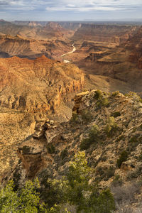 High angle view of land