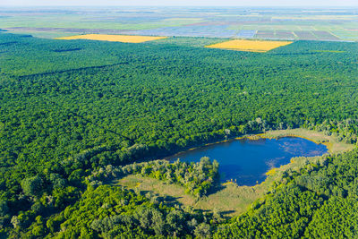 High angle view of landscape