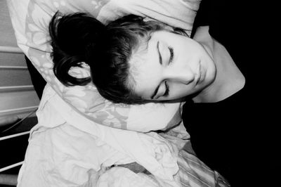 Woman looking at camera