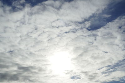 Low angle view of clouds in sky