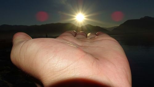 Close-up of cropped hand