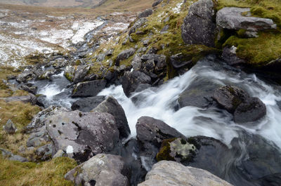 Outlet stream from hydro power station entering river