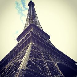 Low angle view of eiffel tower