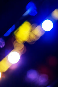 Defocused image of illuminated lights