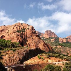 Scenic view of mountain against sky