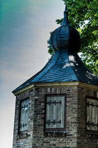 Low angle view of building against sky