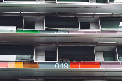 Multi colored illuminated building