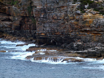 Rock formation on sea shore