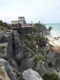 Rock formations at seaside