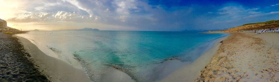 Panoramic view of beach against sky