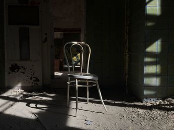 Abandoned chair at home