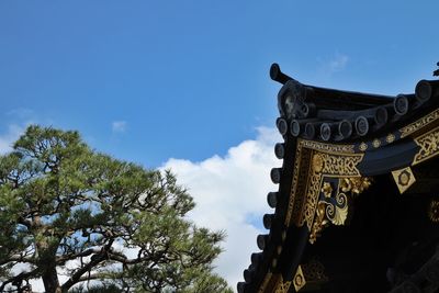High section of temple against the sky