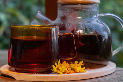 Close-up of drink on table