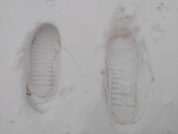 Close-up of snow on wall