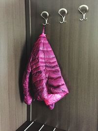 Close-up of pink decoration hanging