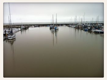 Boats in harbor