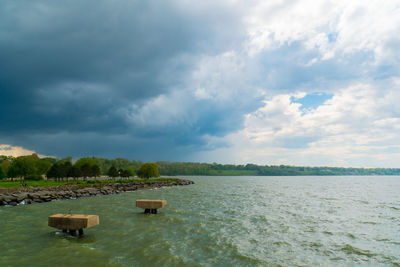 Scenic view of sea against sky