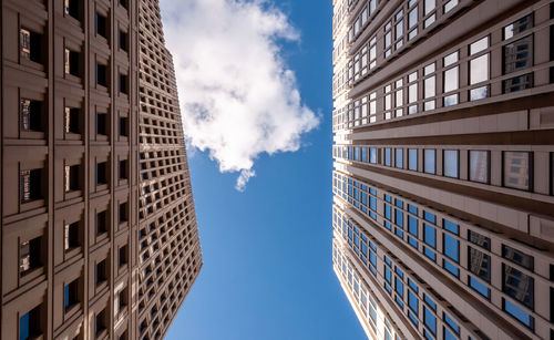 Low angle view of buildings against sky