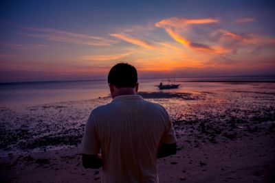 Playing drone at dawn