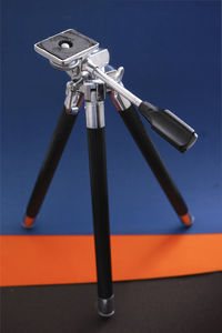 High angle view of equipment on table