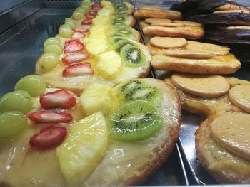 Close-up of fruits in plate